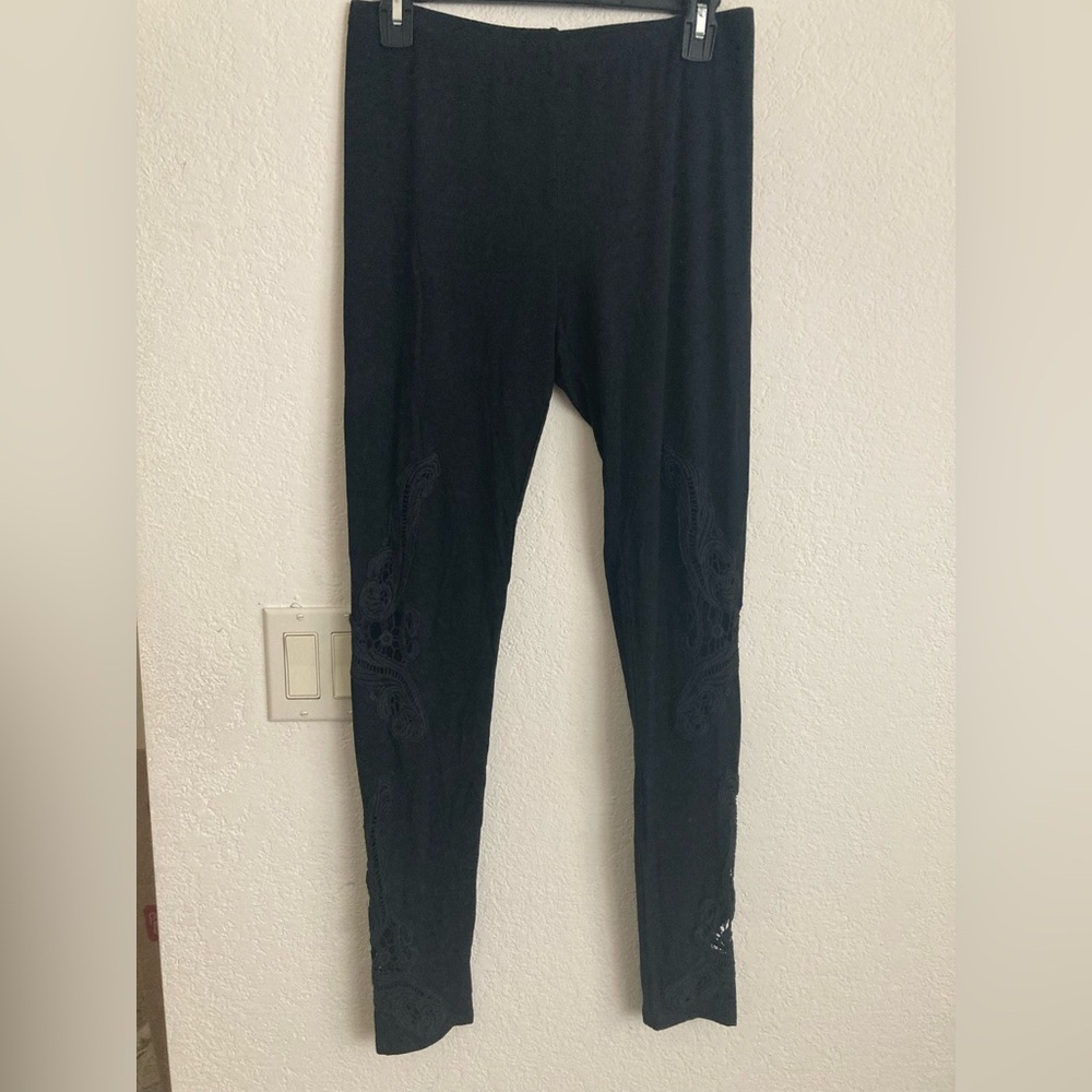 Vocal Black Cut Out Leggings Large